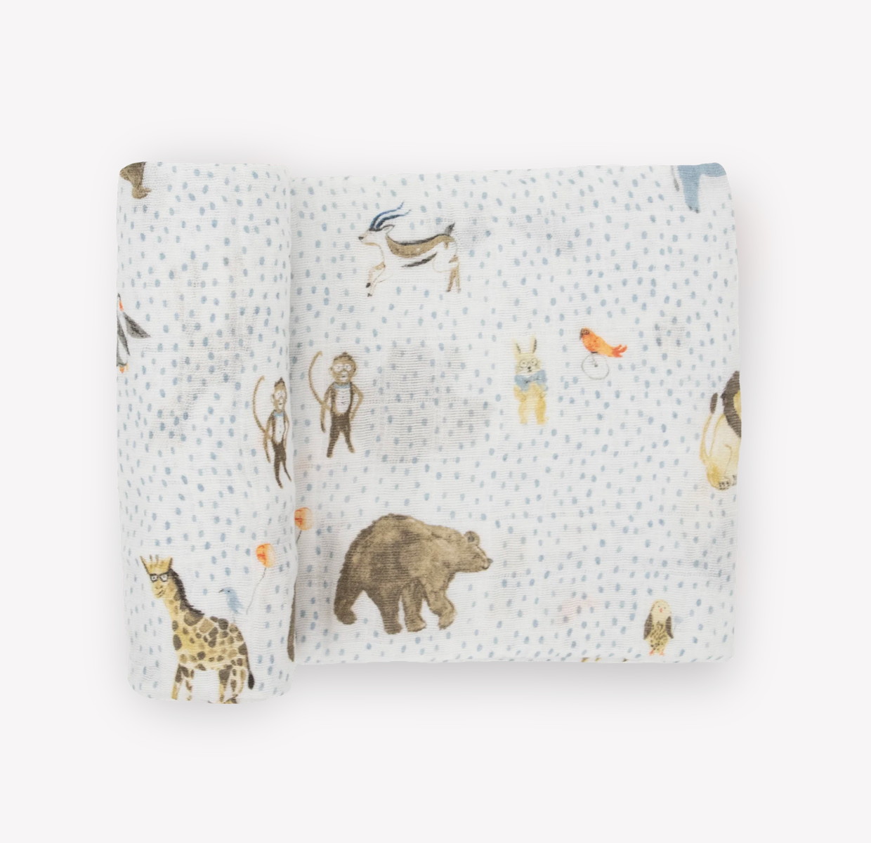 Little Unicorn official Cotton Muslin Swaddle Blanket - Party Animals - Little Birdies boutique