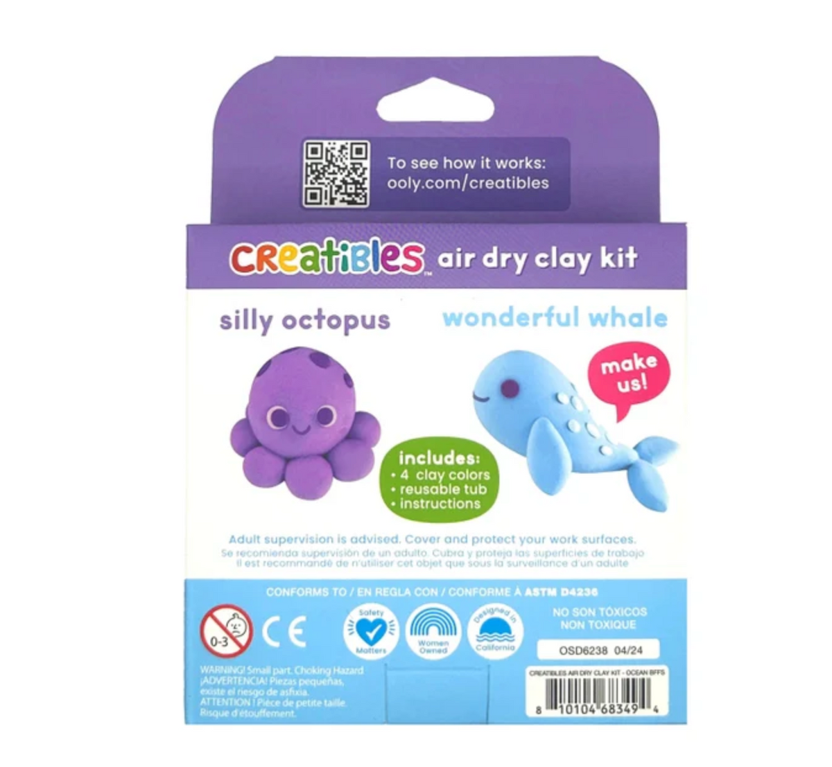 Ooly Creatibles Mini Air Dry Clay Kit - Ocean BFFs  - Little Birdies
