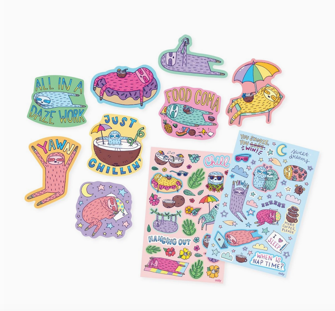 ooly Sleepy Sloths Scented Stickers - Little Birdies