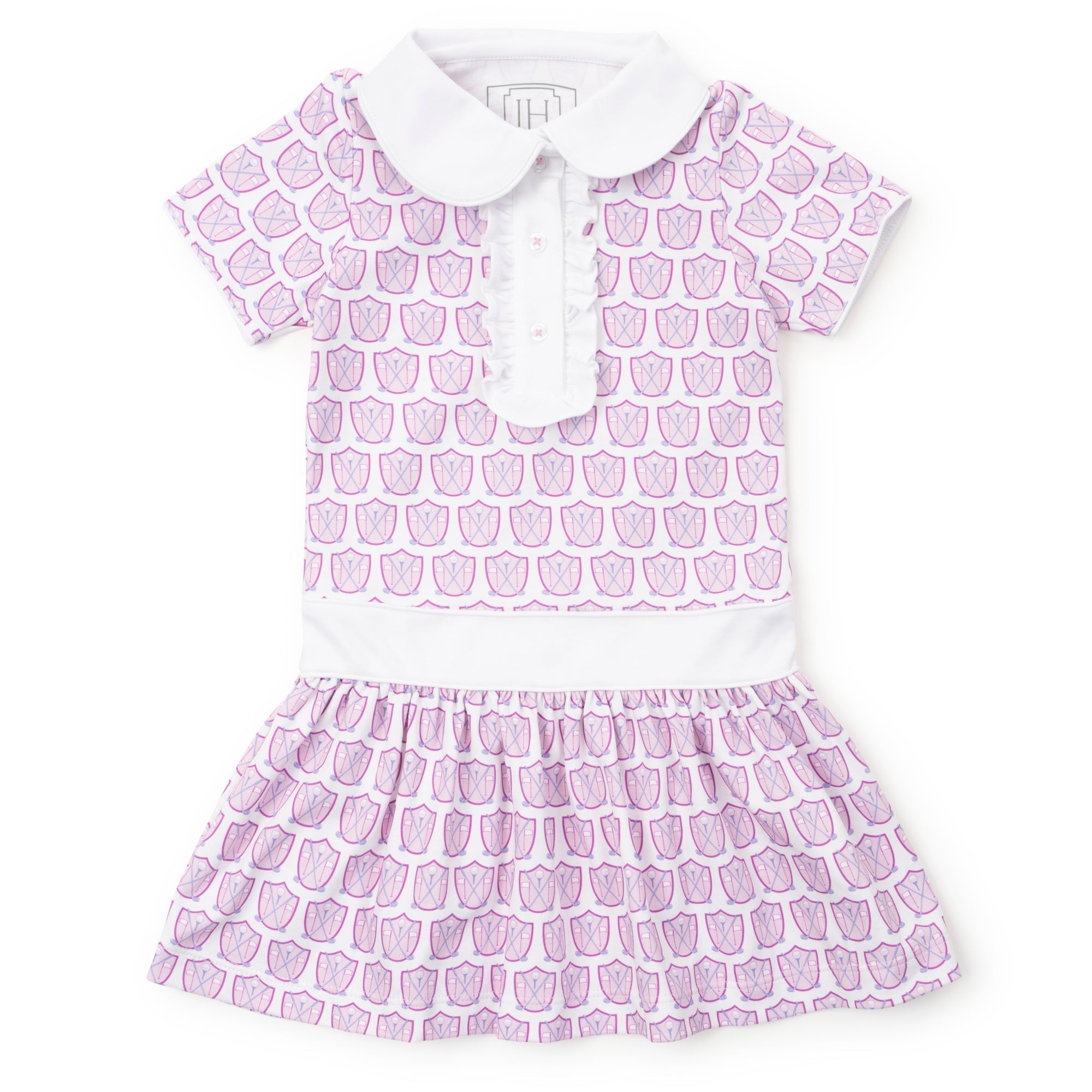 Sydney Girls' Dress Golf Crest Pink