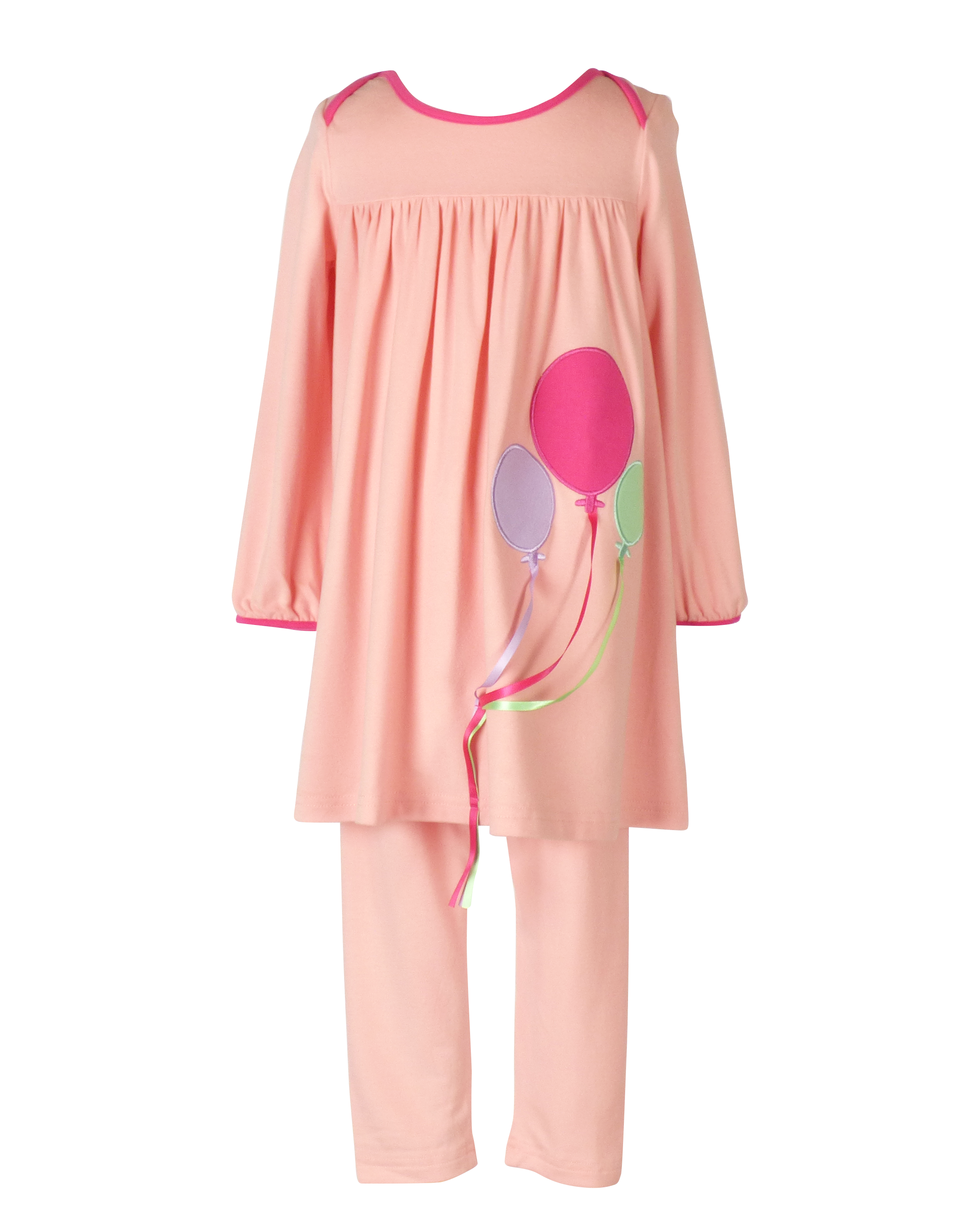 Tabby Tunic and Leggings - Pink with Birthday Balloons