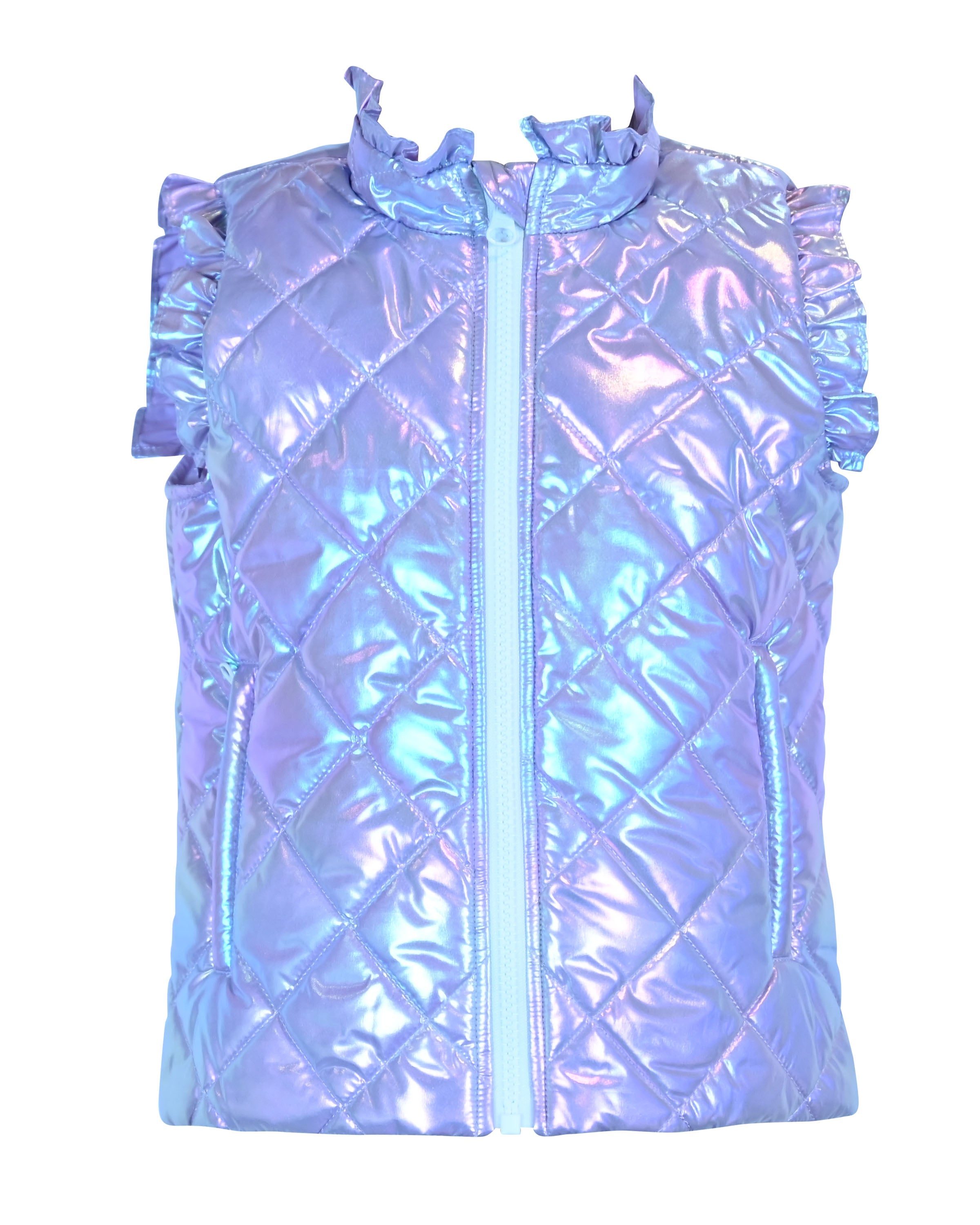 Vera Vest with Ruffle - Purple Frost