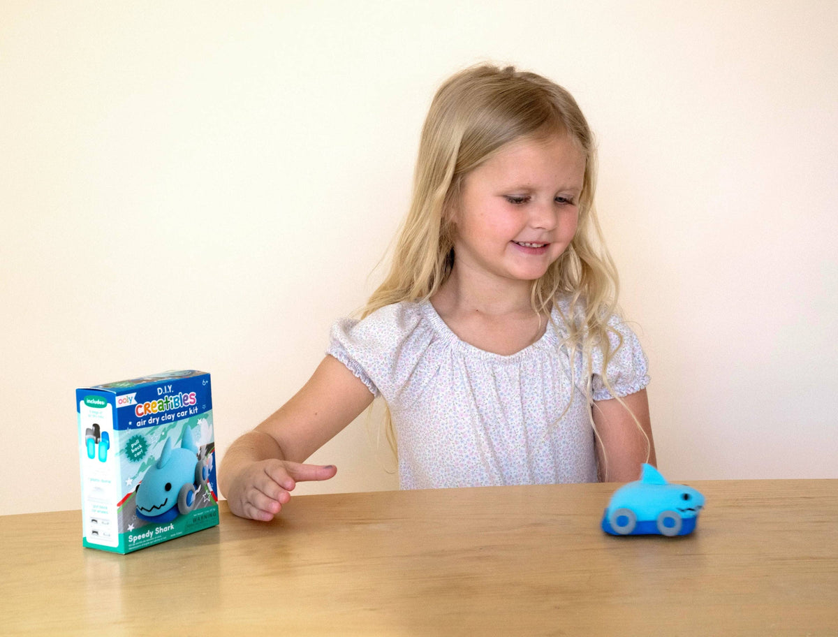 Creatibles Mini Air Dry Clay Car Kit - Speedy Shark