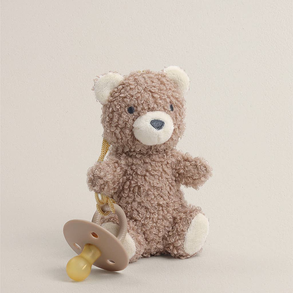 Teddy Bear Bitzy Pal Natural Rubber Pacifier & Plush