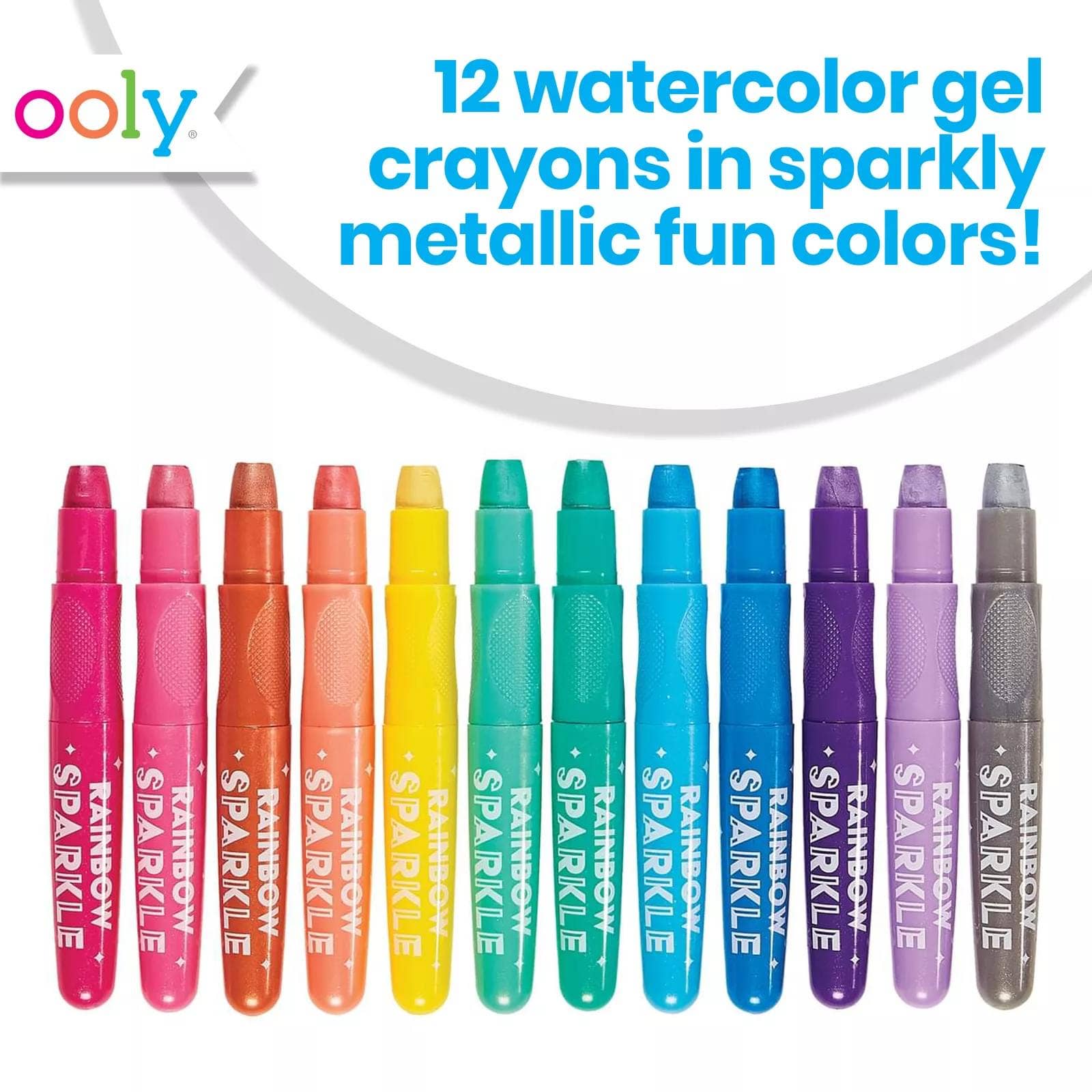 Ooly art supplies Rainbow Sparkle Metallic Gel Crayons - Little Birdies