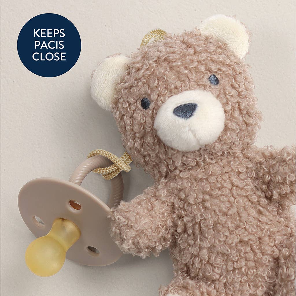 Teddy Bear Bitzy Pal Natural Rubber Pacifier & Plush