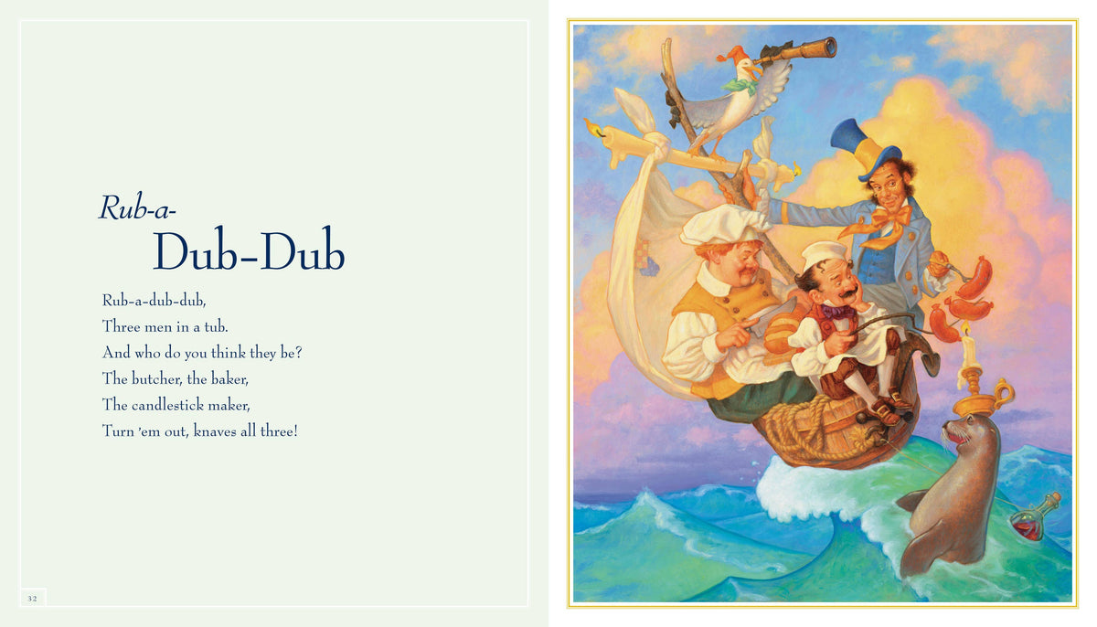 Favorite Nursery Rhymes from Mother Goose by Scott Gustafson baby book - Little Birdies Boutique
