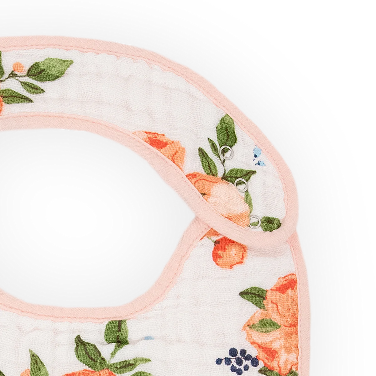Cotton Muslin Classic Bib 3 Pack - Watercolor Roses 2