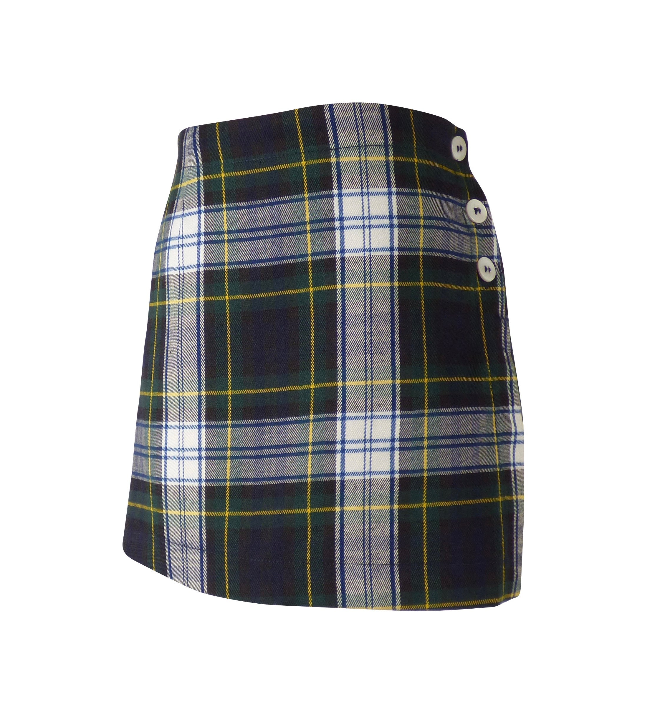TYL Scholar Skort in White/Evergreen Plaid