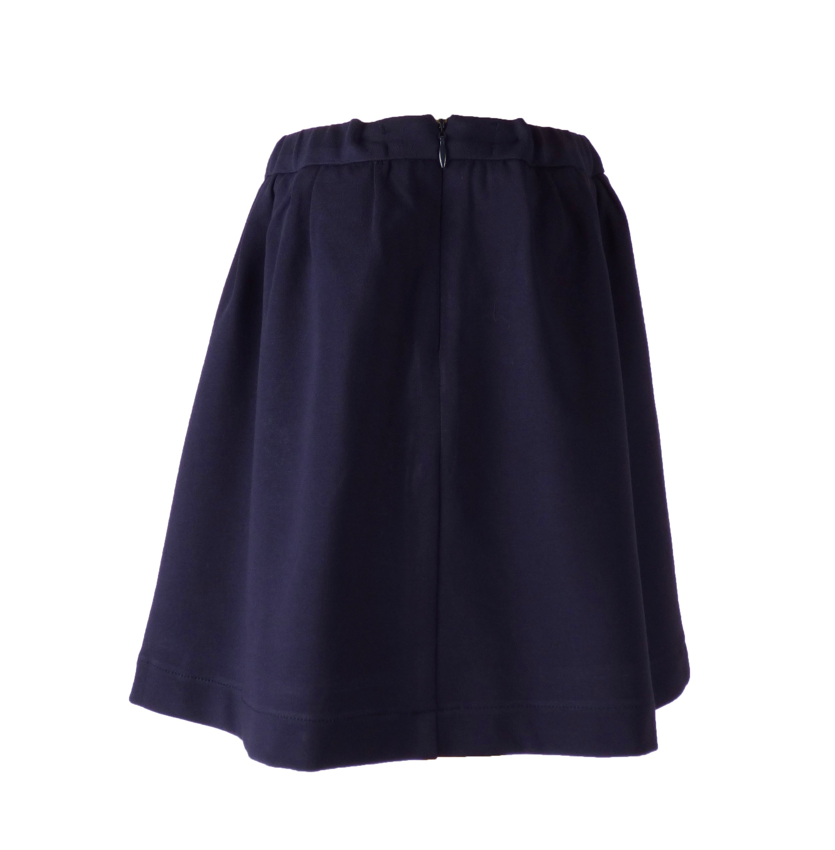 TYL Scholar Gathered Waist Skirt in Performance Navy