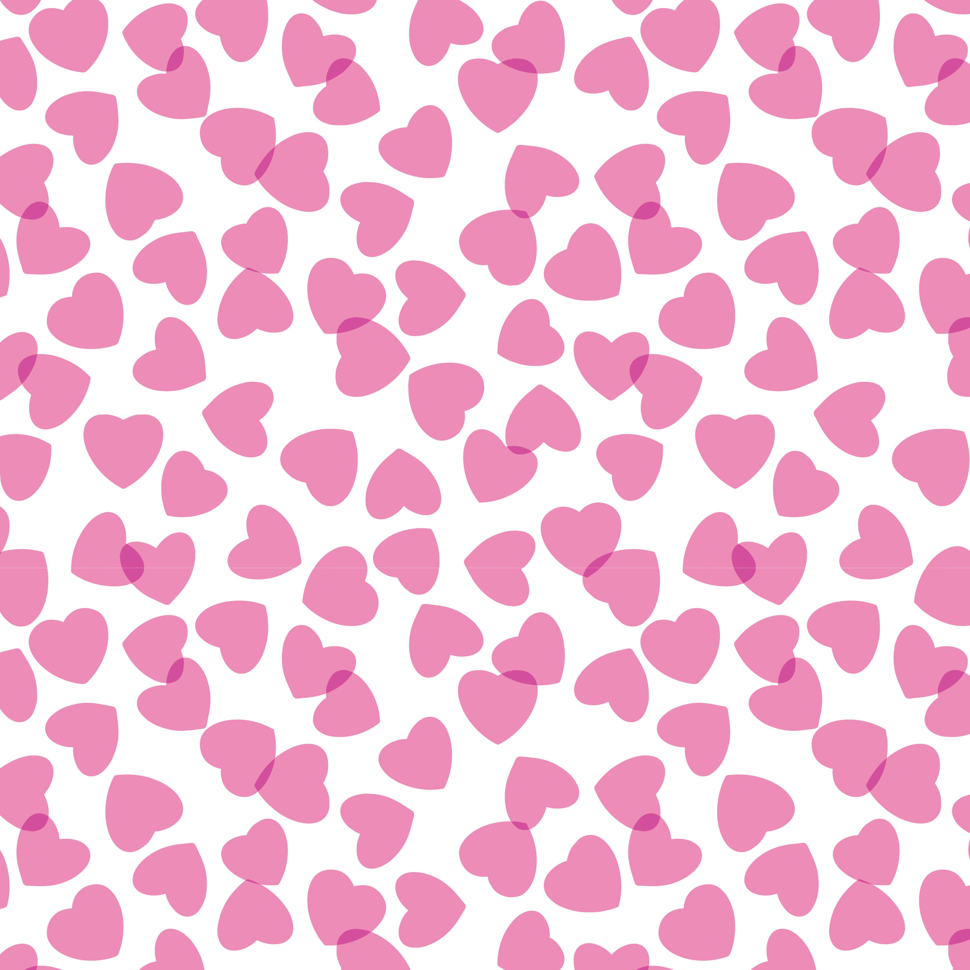 Ava Girls' Pajama Pant Set - Confetti Hearts Pink