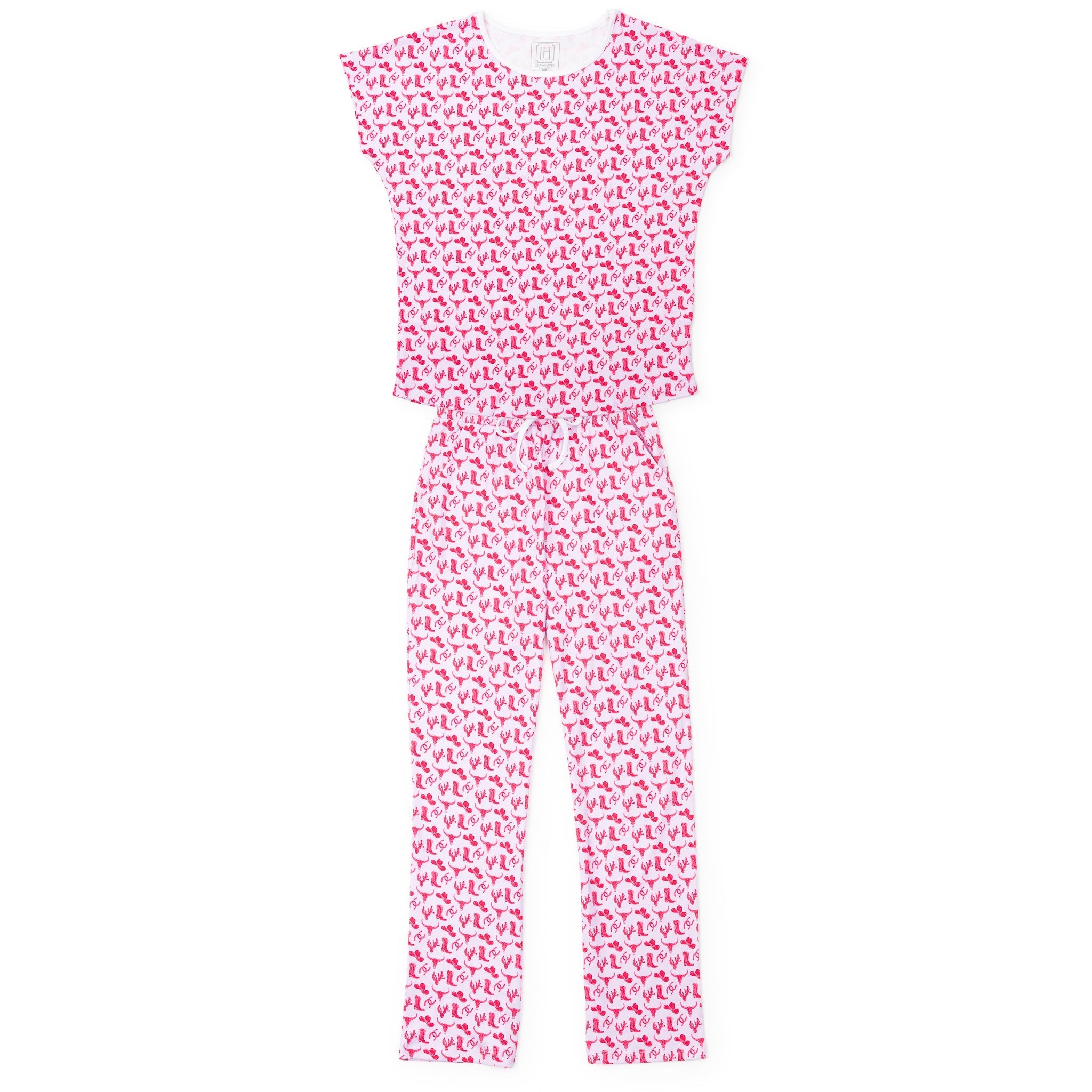 Marcia Women's Pajama Pant Set - Wild West Pink