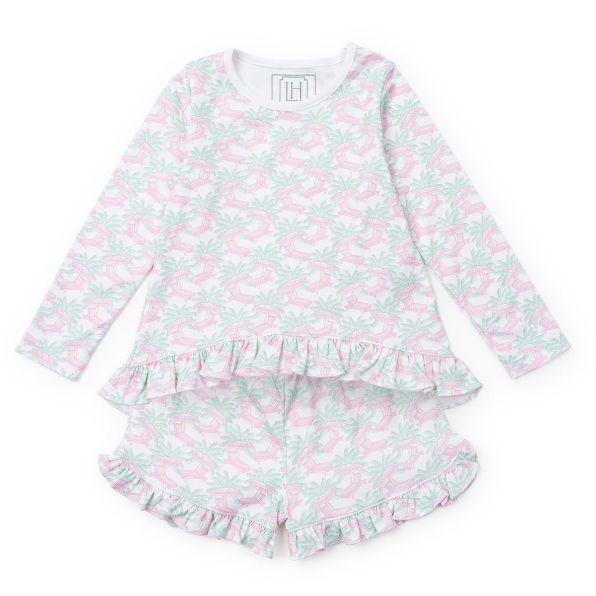 Rorie Girls' Short Set - Poolside Palms