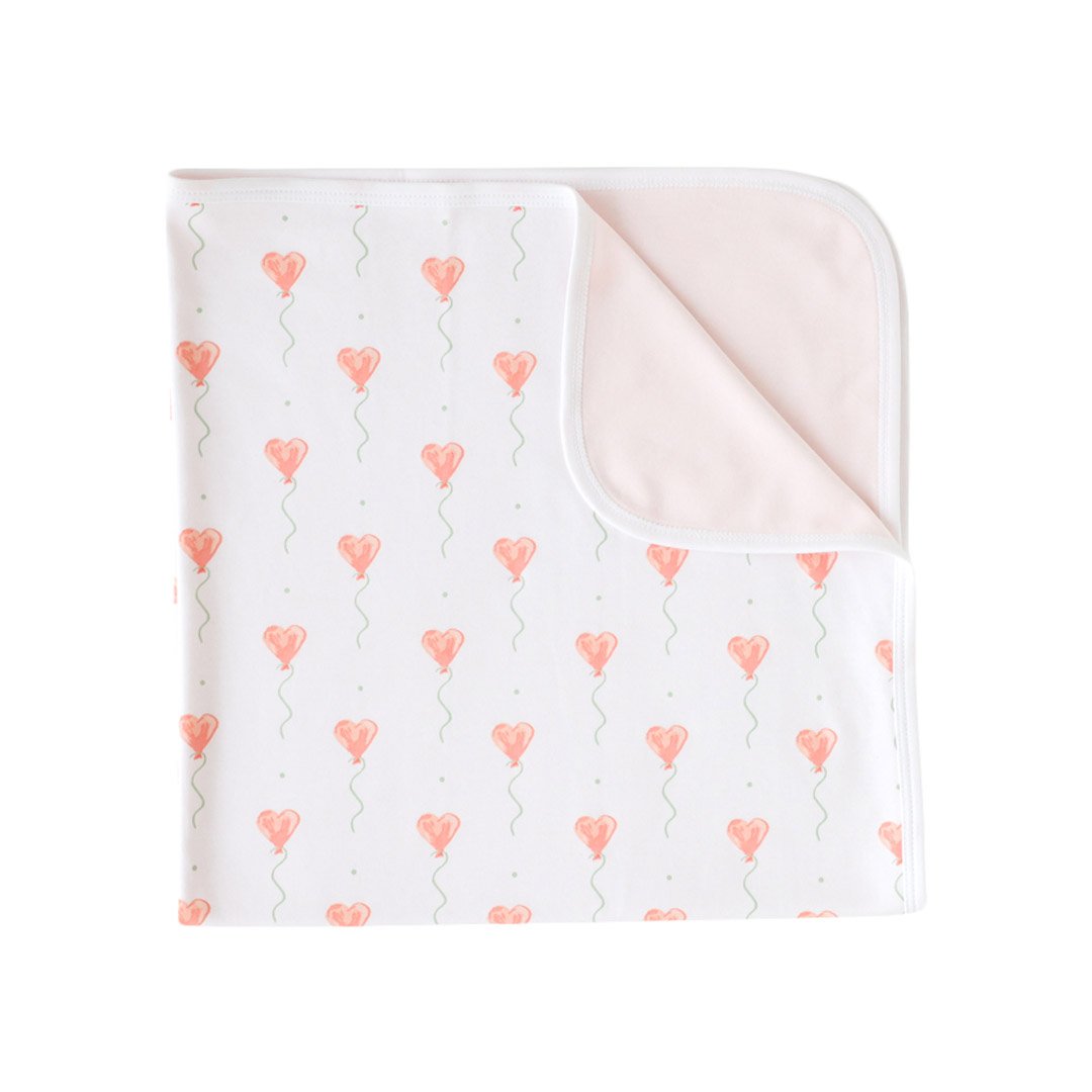 Pineapple Sunshine White Heart Balloon Blanket