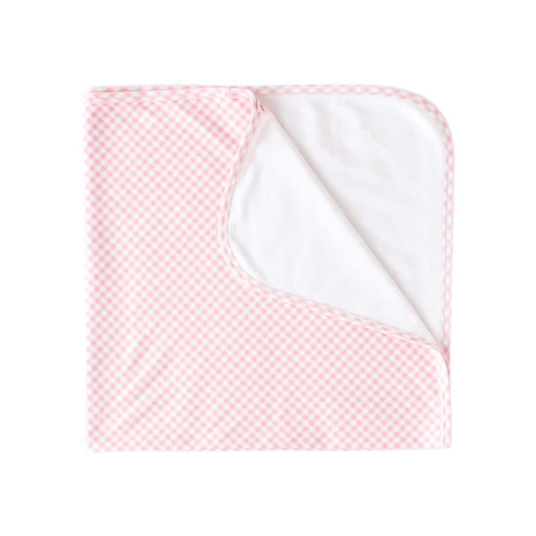 Pineapple Sunshine Pink Gingham Blanket