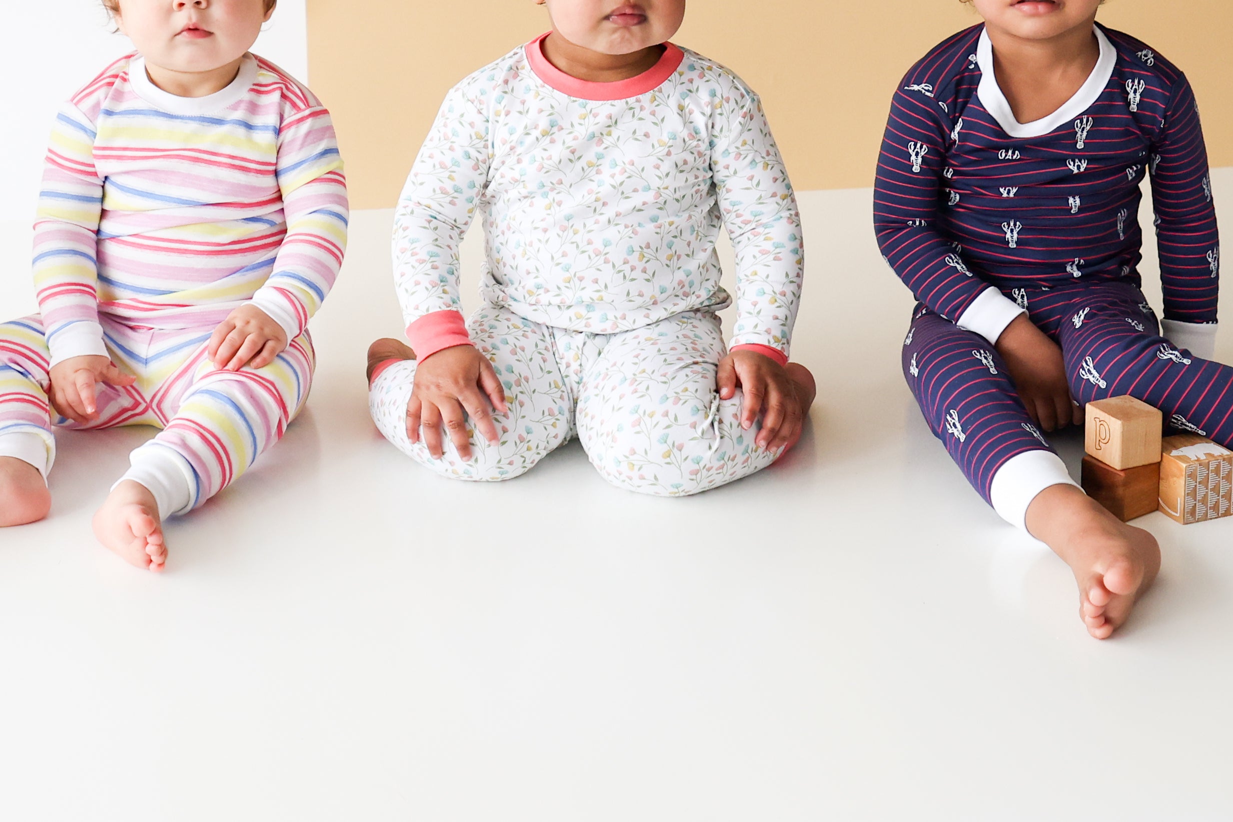 Pineapple Sunshine Rainbow Stripe 2-piece Pajama