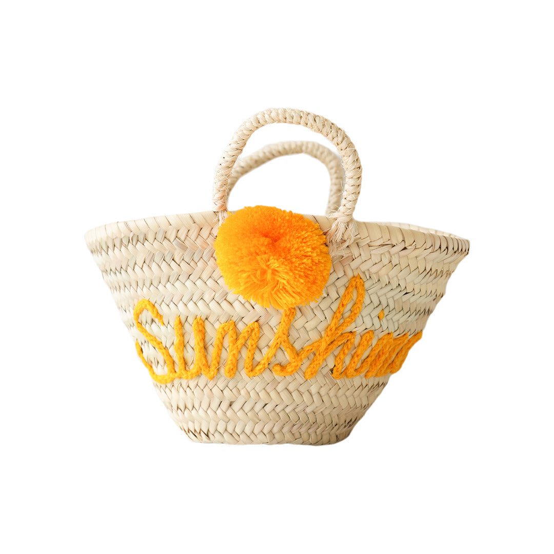 Pineapple Sunshine straw Tote Bag - little birdies boutique