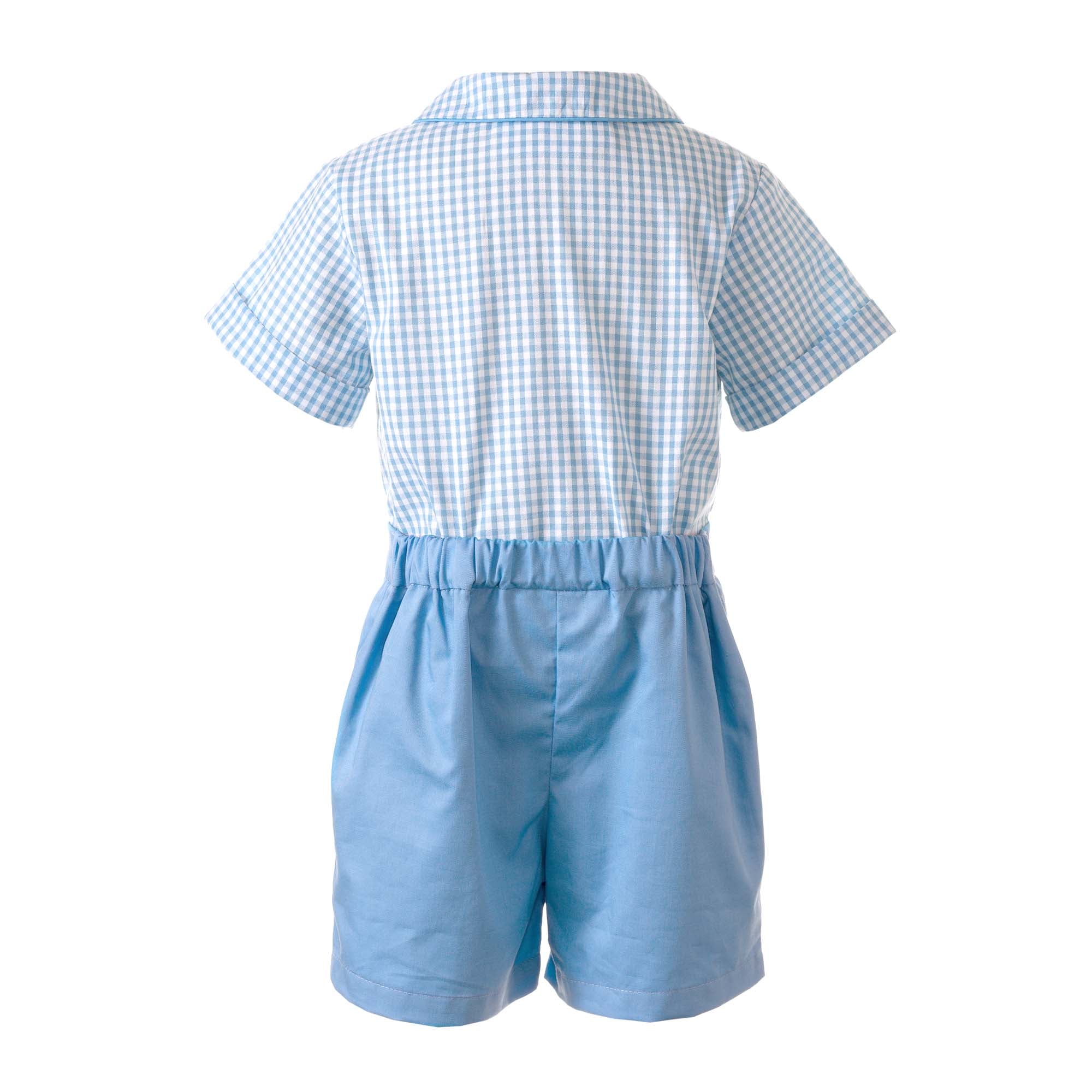 Gingham Shirt and Short Set