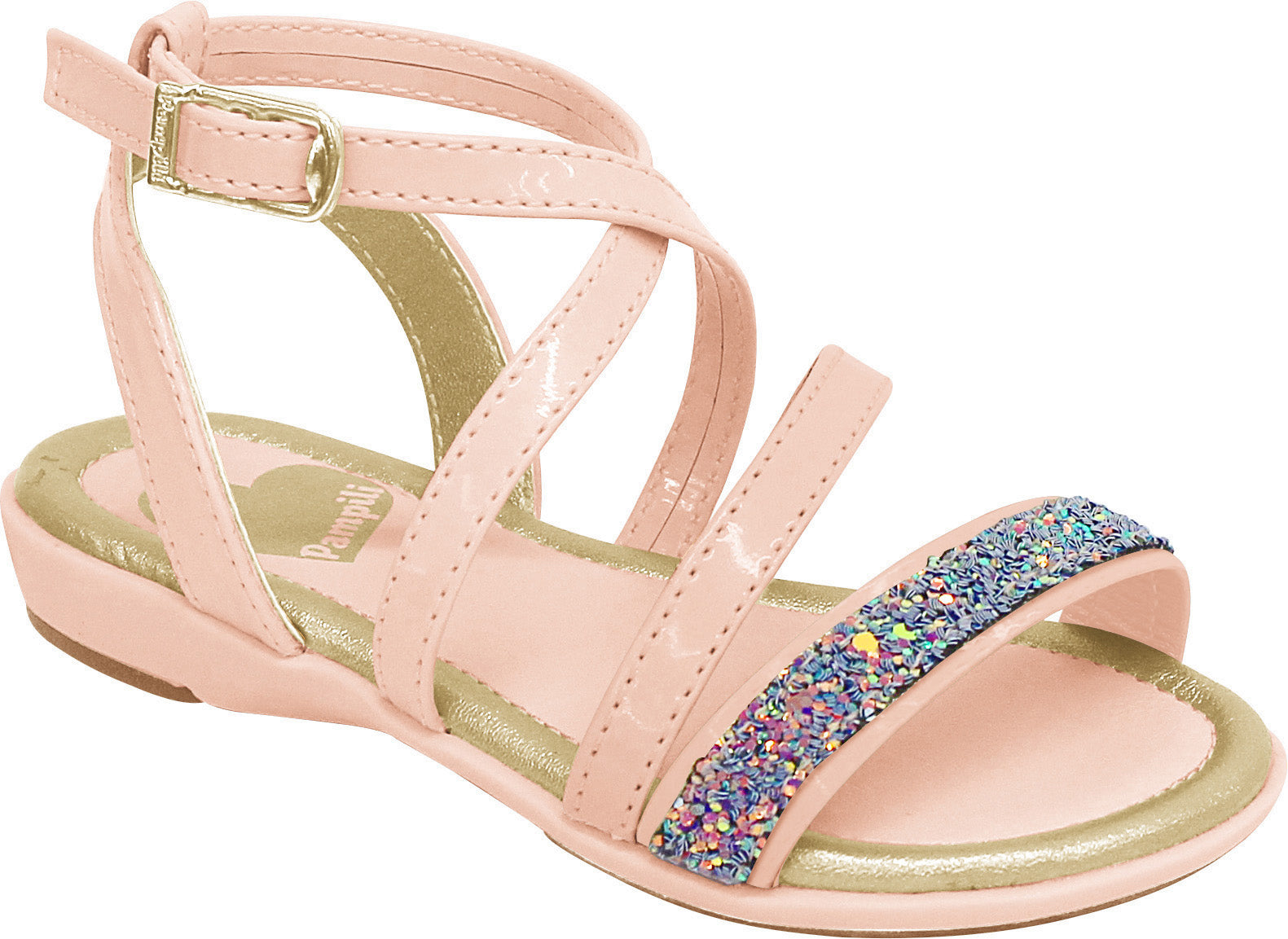 Pampili girls pink sparkle sandal