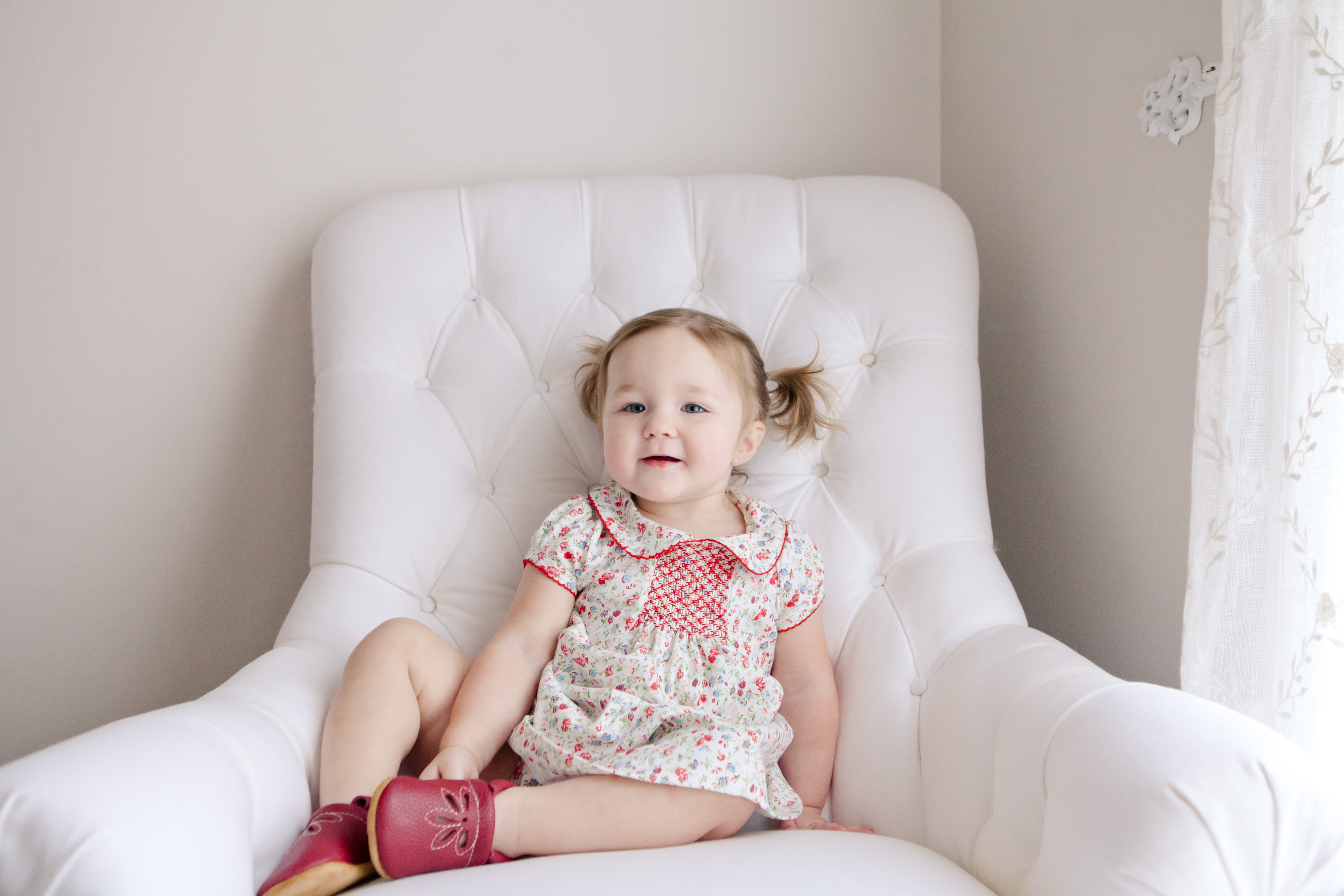 Pineapple Sunshine Poppy Floral Smocked Dress