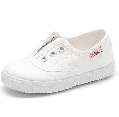 cienta shoe laceless slip on sneaker white