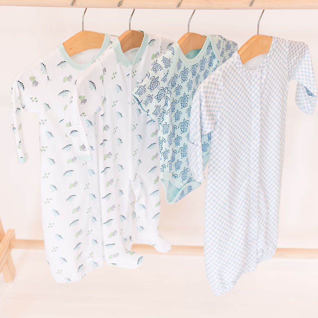 pineapple sunshine dinos and sea turtle prints