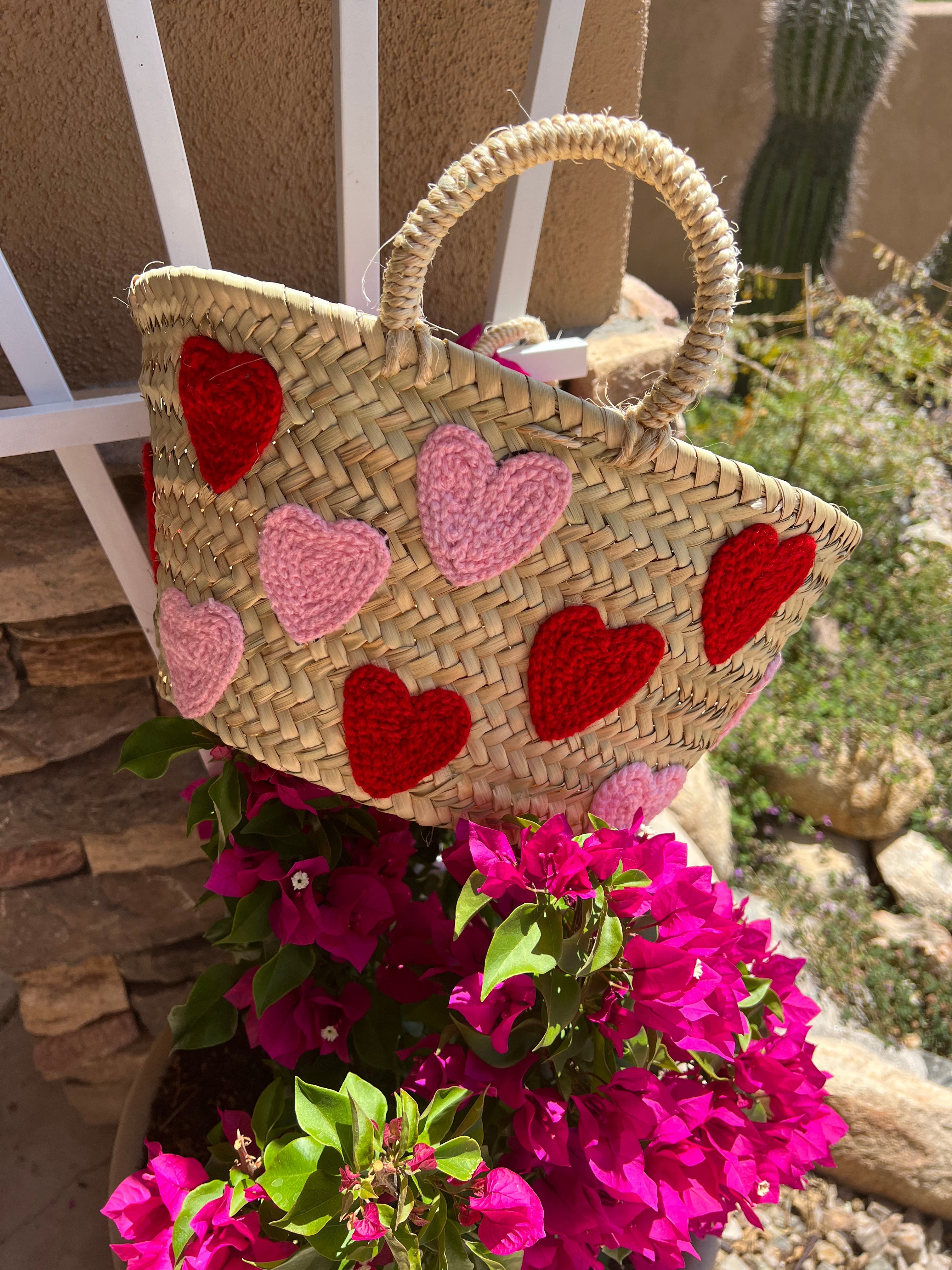 Crochet Heart Tote 