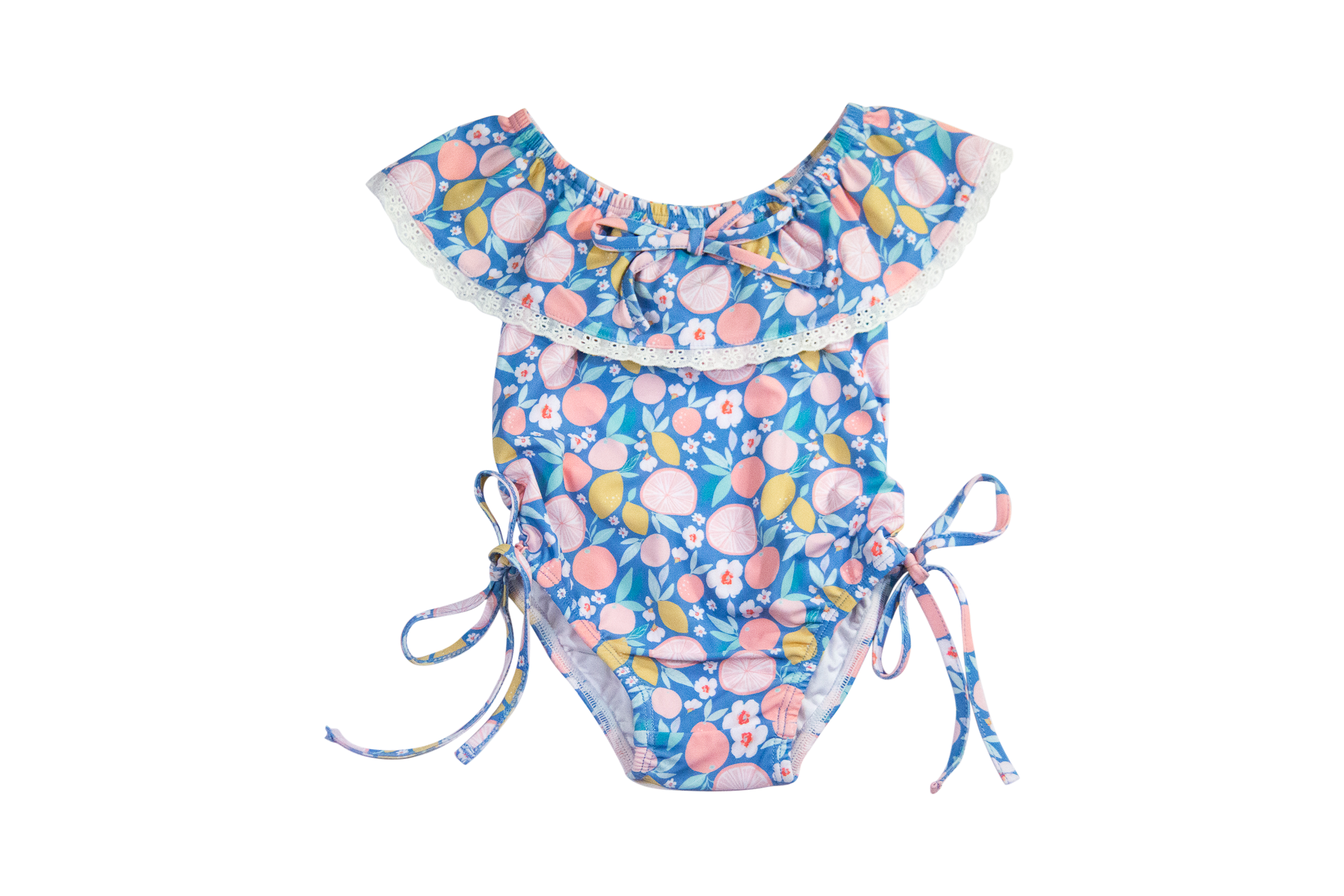 Eyelet One Piece- Citrus Splash | Little Birdies