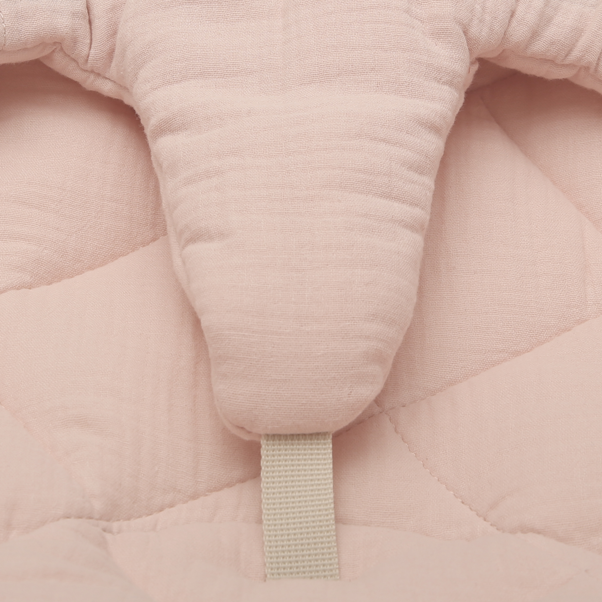 Charlie Crane Baby Rocker LEVO with Organic Nude cushion and Natural wood frame - Little Birdies