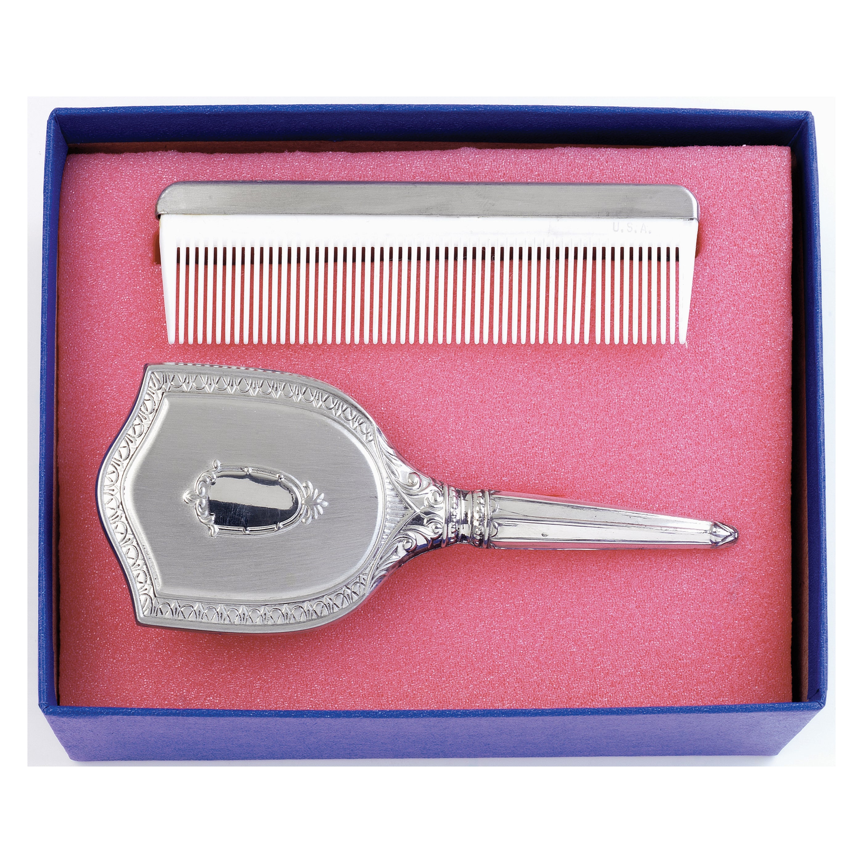 Girl's Embossed Brush and Comb Set