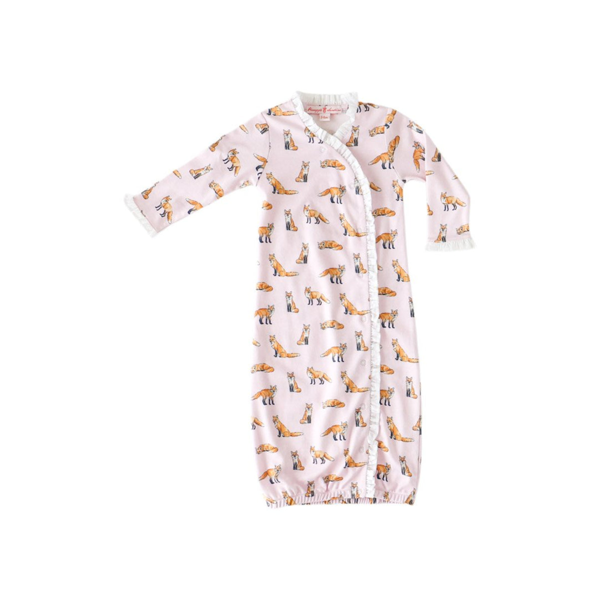 Pineapple Sunshine Pink Fox Ruffle Gown