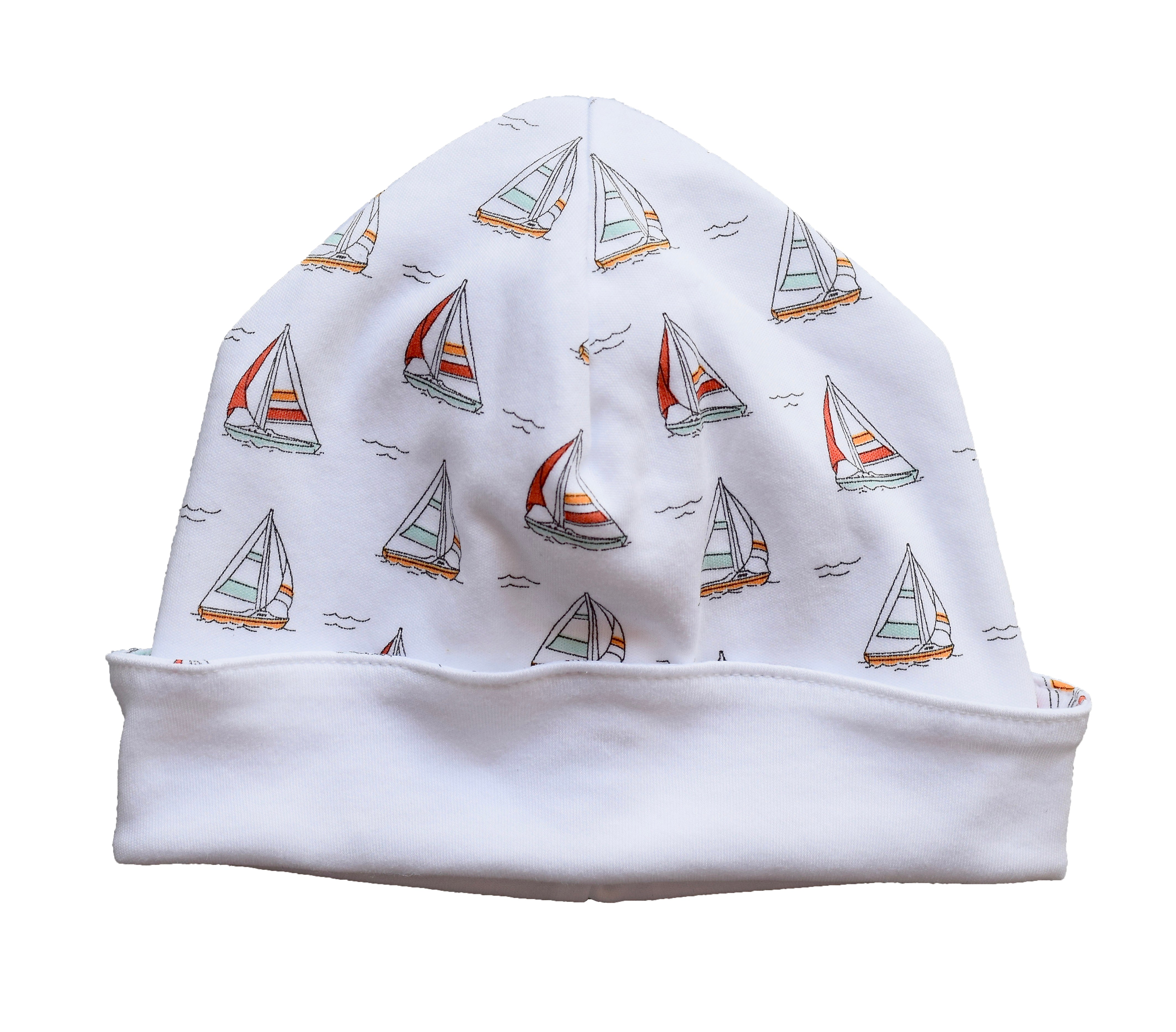 pineapple sunshine sailboat newborn pima cotton hat