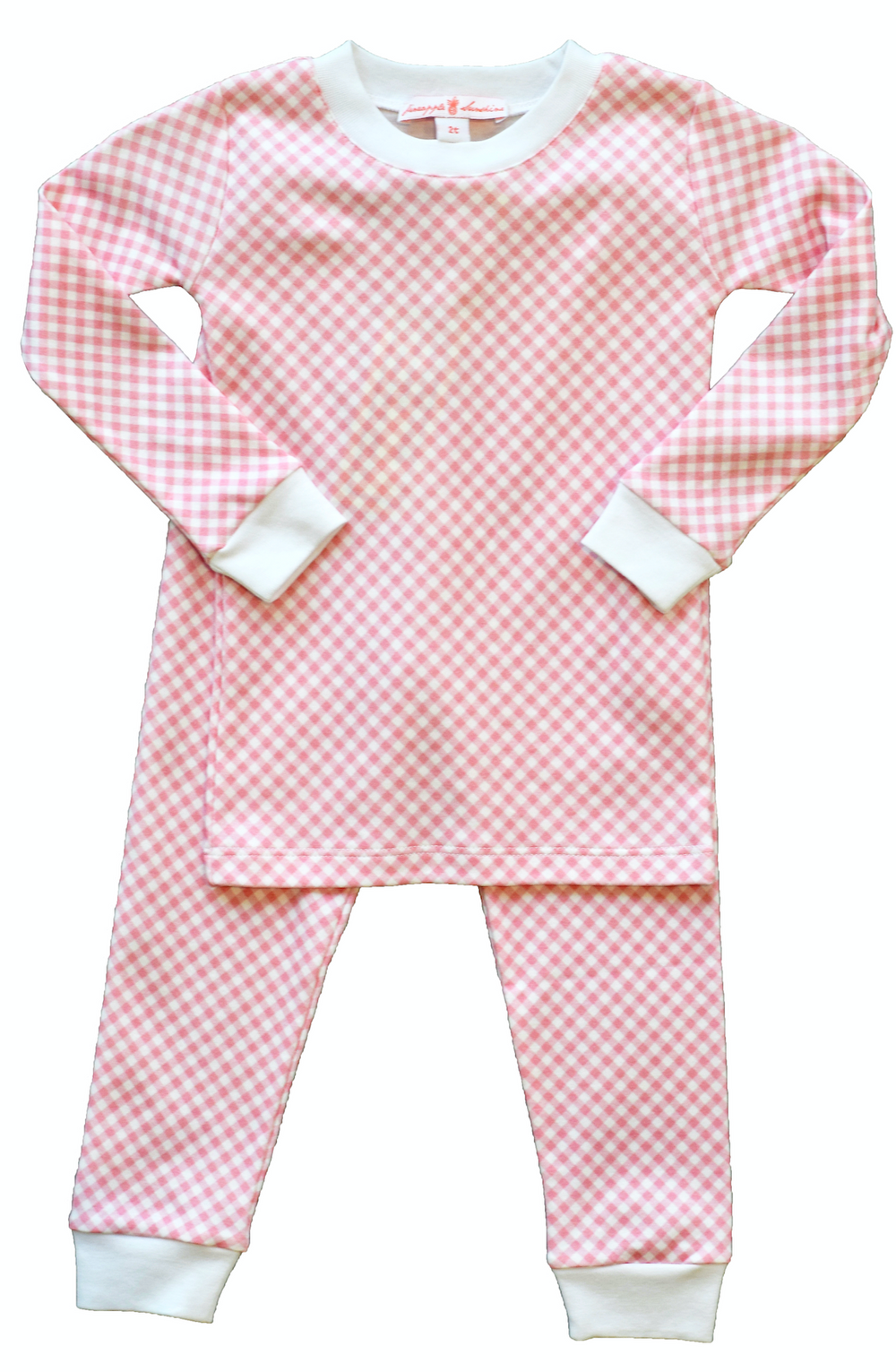 Pink Gingham Pajama Set Little Birdies