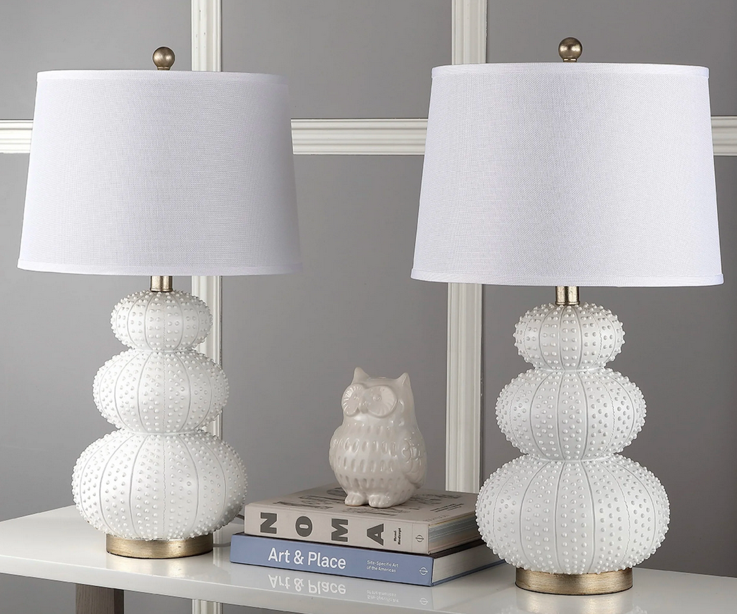 Sea Urchin Lamps-Set of Two