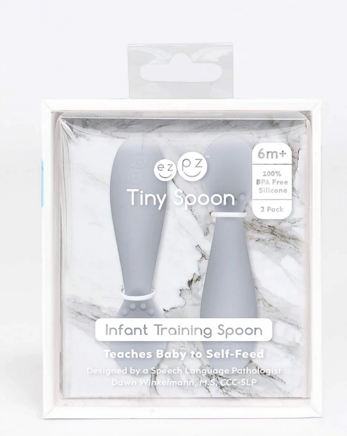 Tiny Spoon Twin Set- Pewter ezpz fun