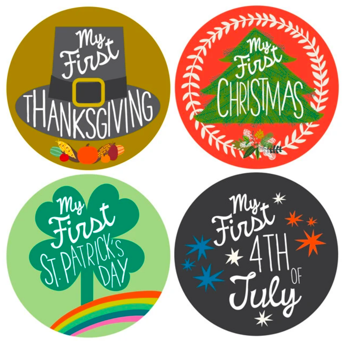 My First Holiday Milestone Stickers