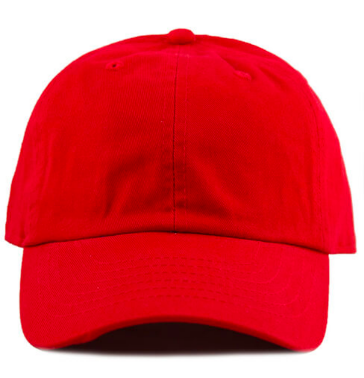 Red Stonewashed Baseball Cap