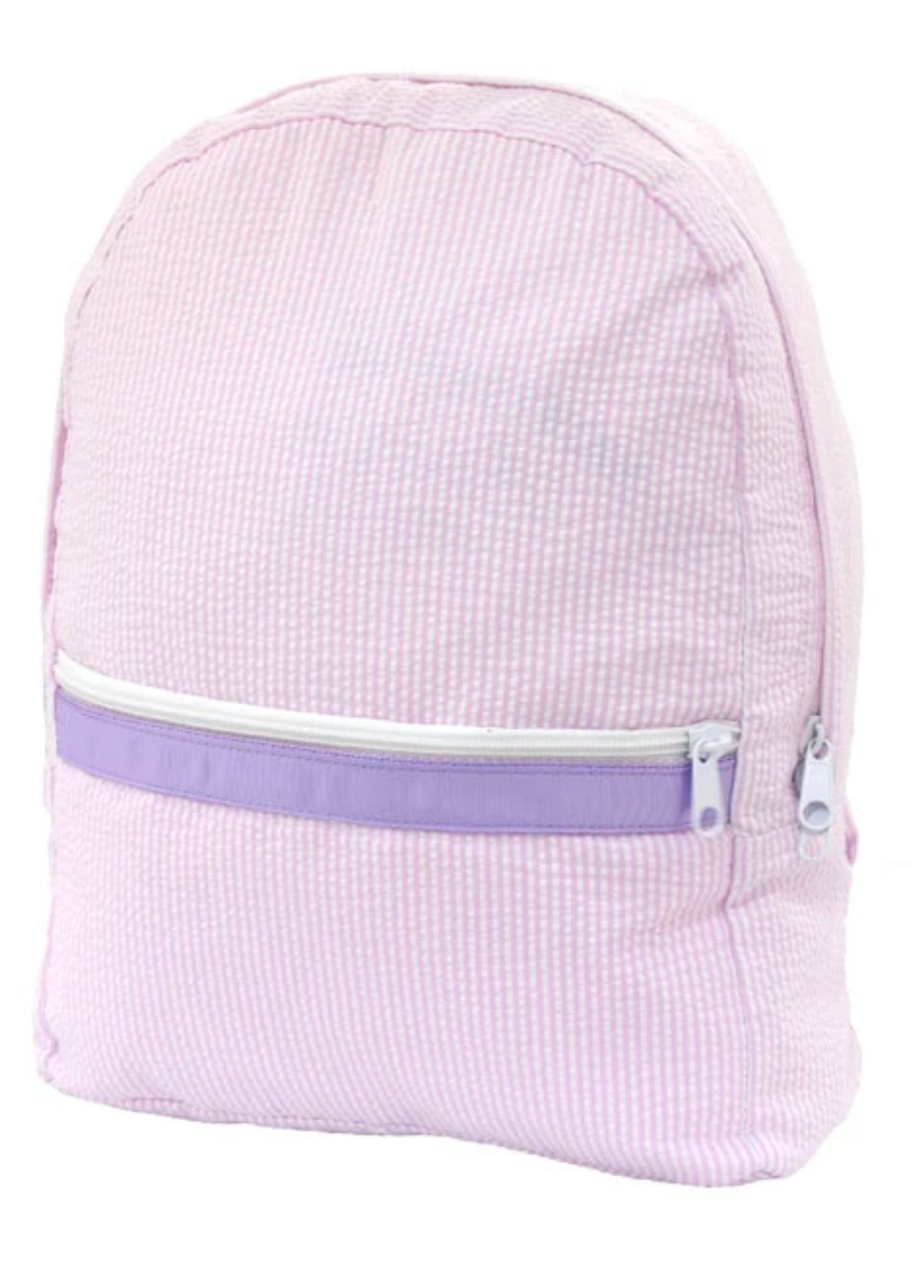 Oh MInt Pink Seersucker princess backpack 