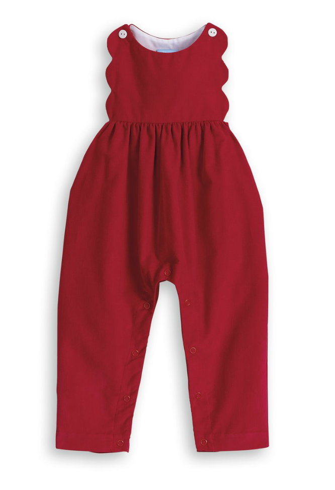 Red Scalloped Overall
