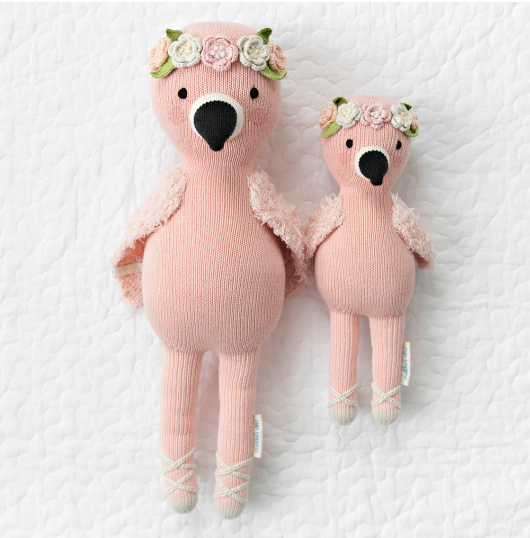 Cuddle and Kind Penelope the flamingo knit doll