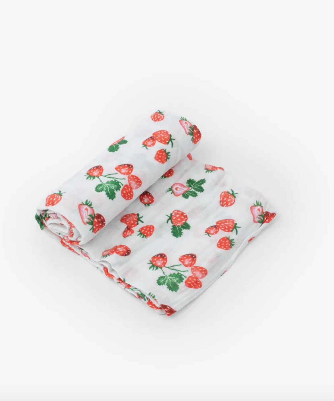 Cotton Muslin Swaddle Strawberry Patch