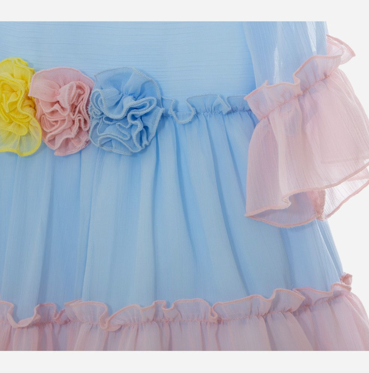 Patachou girls Multicolor Chiffon Dress - Little Birdies boutique