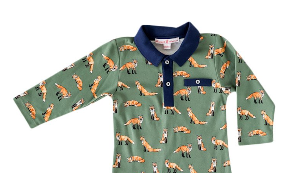 Pineapple Sunshine Green Fox Polo Shirt - Little Birdies
