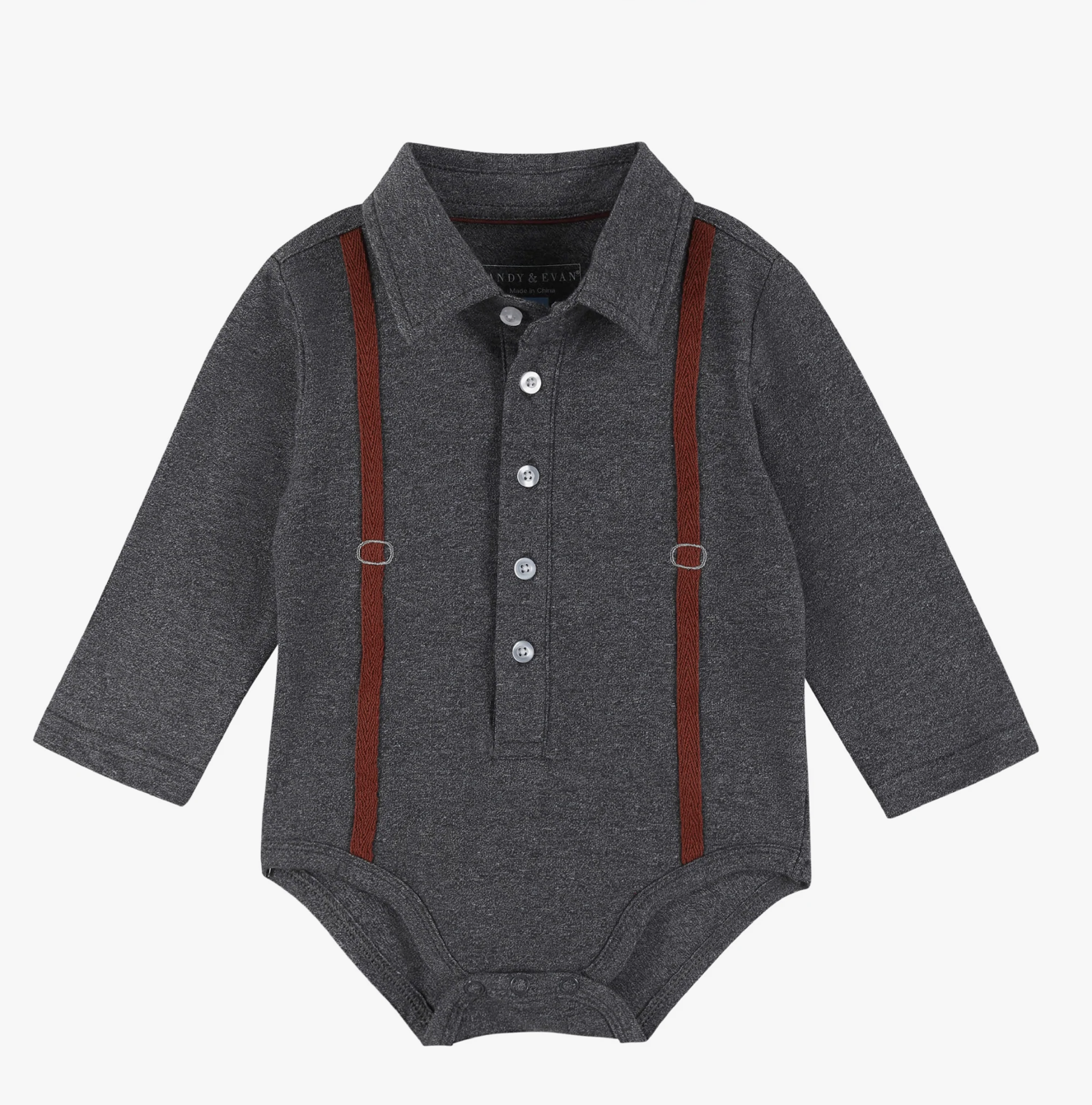 Andy and Evan Suspender Shirtzie And Jogger Set - little birdies