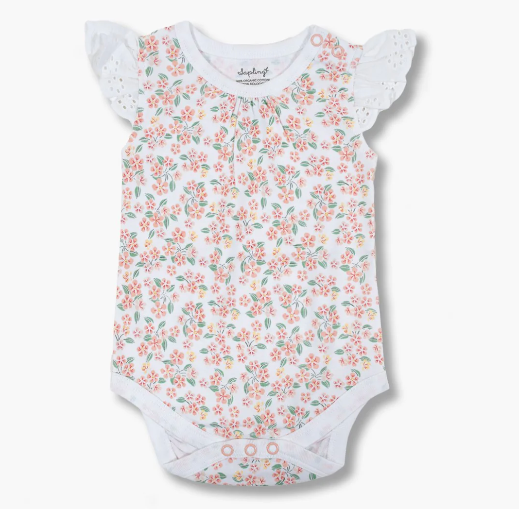 Sapling Child Pear Blossom Lace Baby Bodysuit - Little Birdies