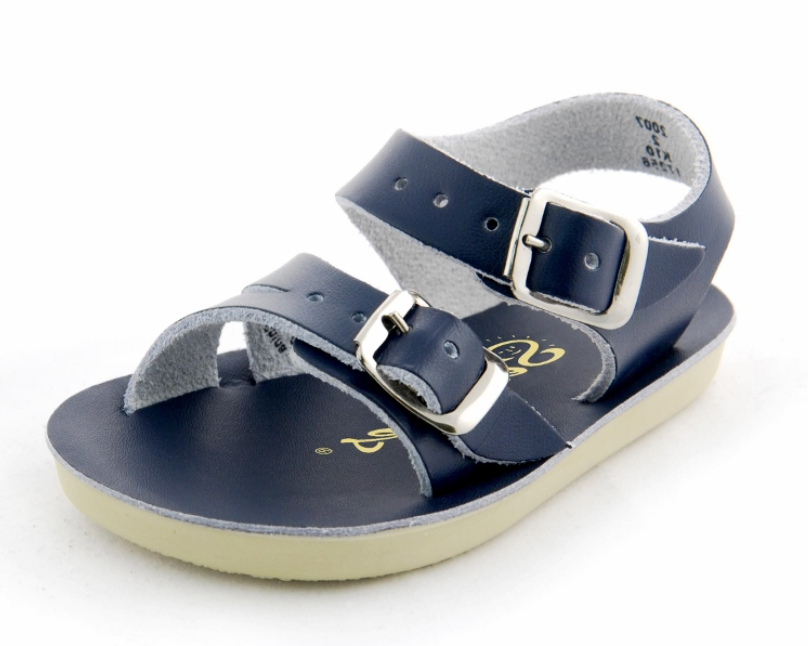 sunsan salt water sandal navy sea wee shoes little birdies boutique