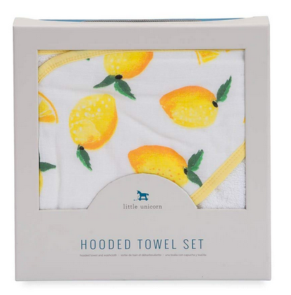 Hooded Towel Set - Lemon
