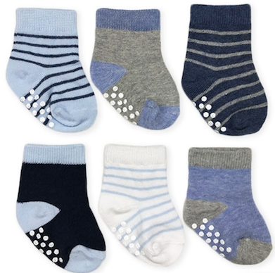 Multi Pack Socks with Non-Skid
