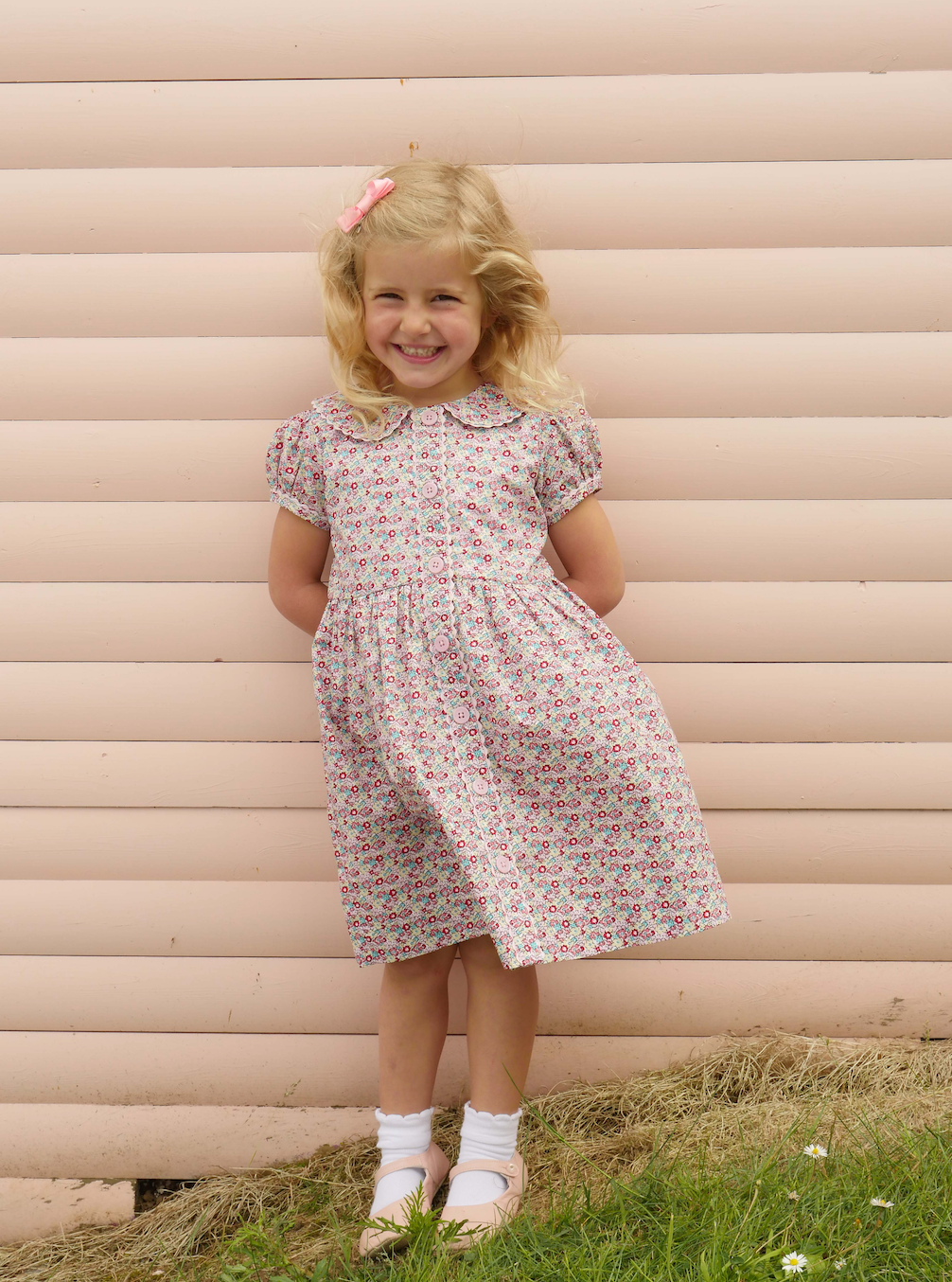 Ditsy Floral Button Front Dress