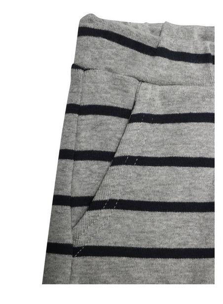 Melange Grey Stripe Shorts